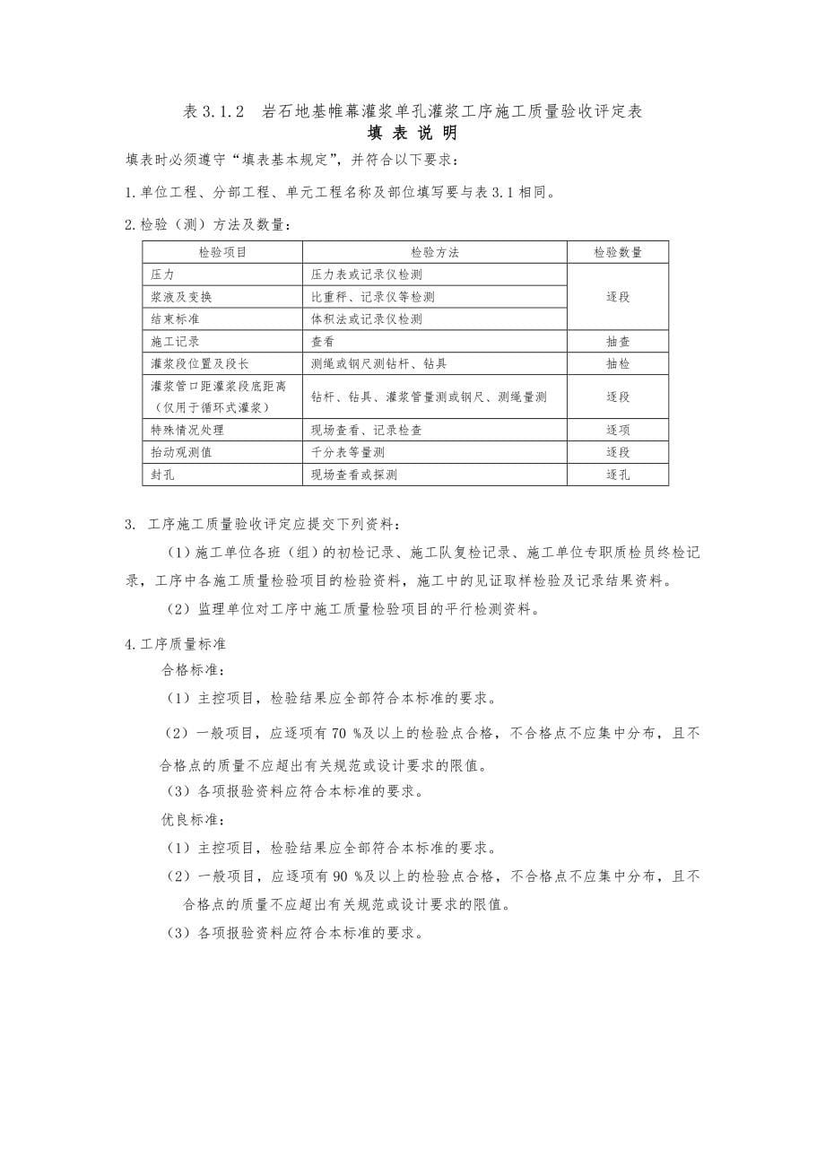 灌浆工程质评表与填表说明_第5页