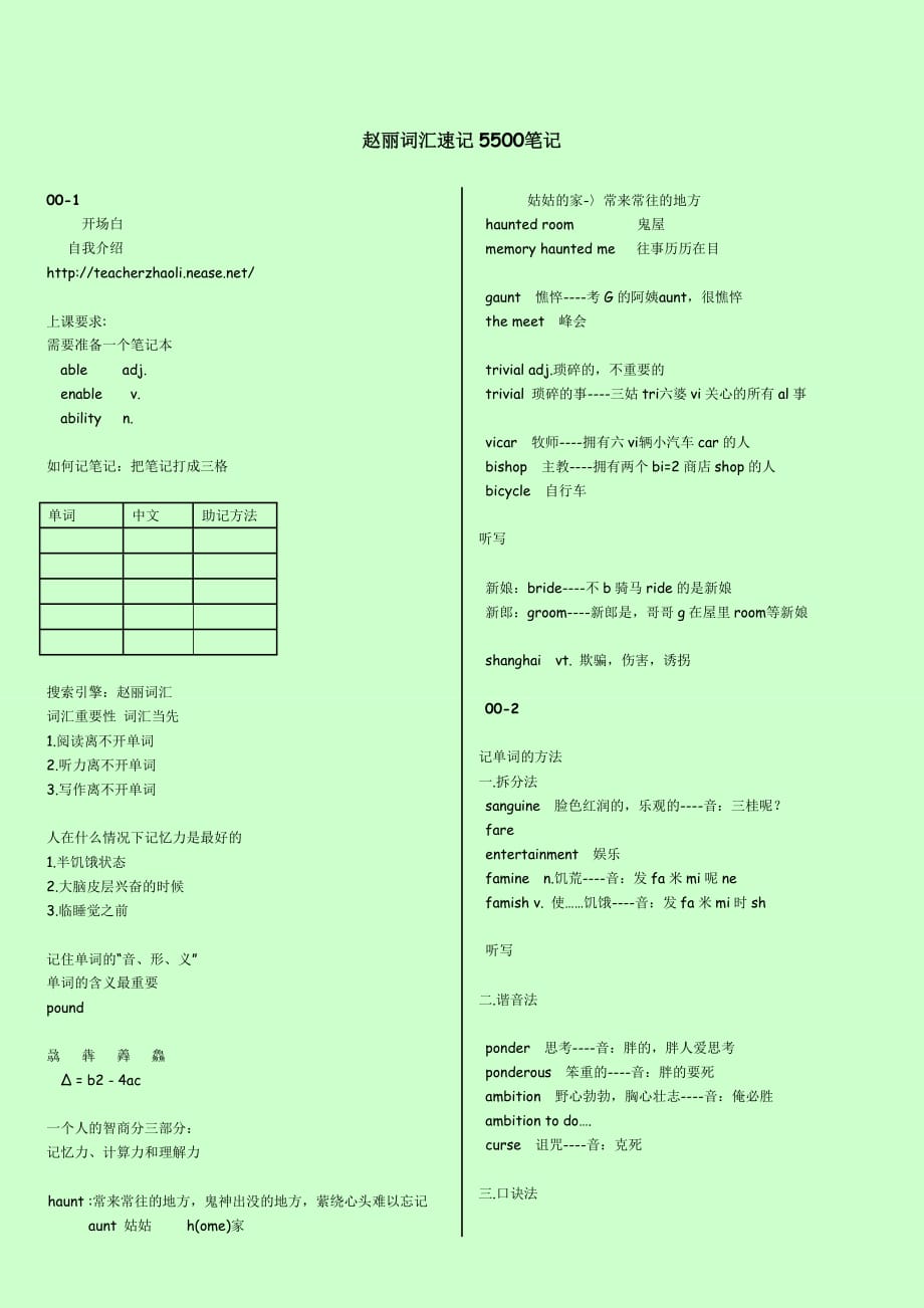 赵丽考研词汇笔记完美打印版.doc_第1页