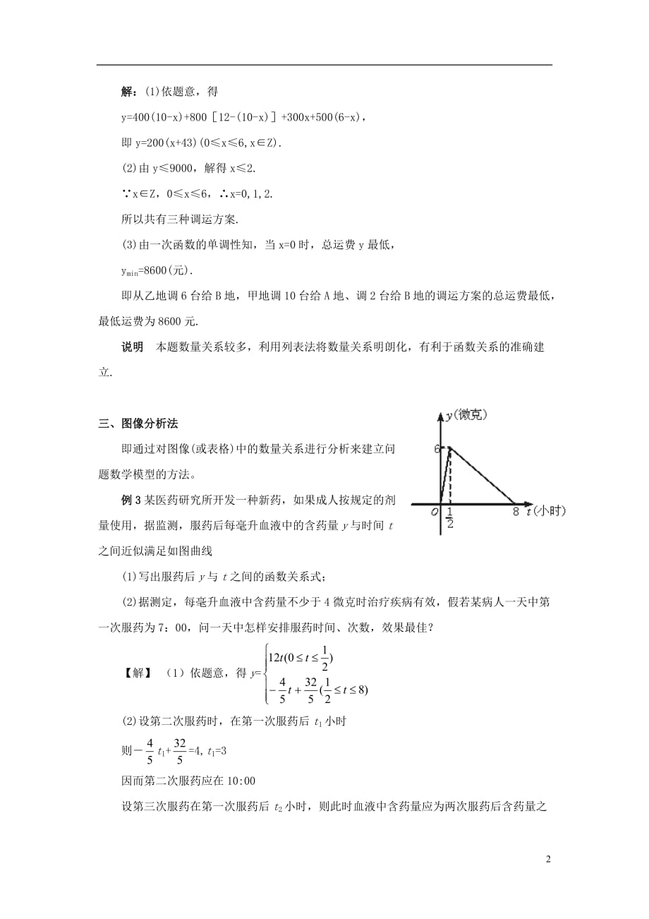 高中数学第四章函数应用4.2实际问题的函数建模建立函数模型的几种分析方法素材北师大版必修1.doc_第2页