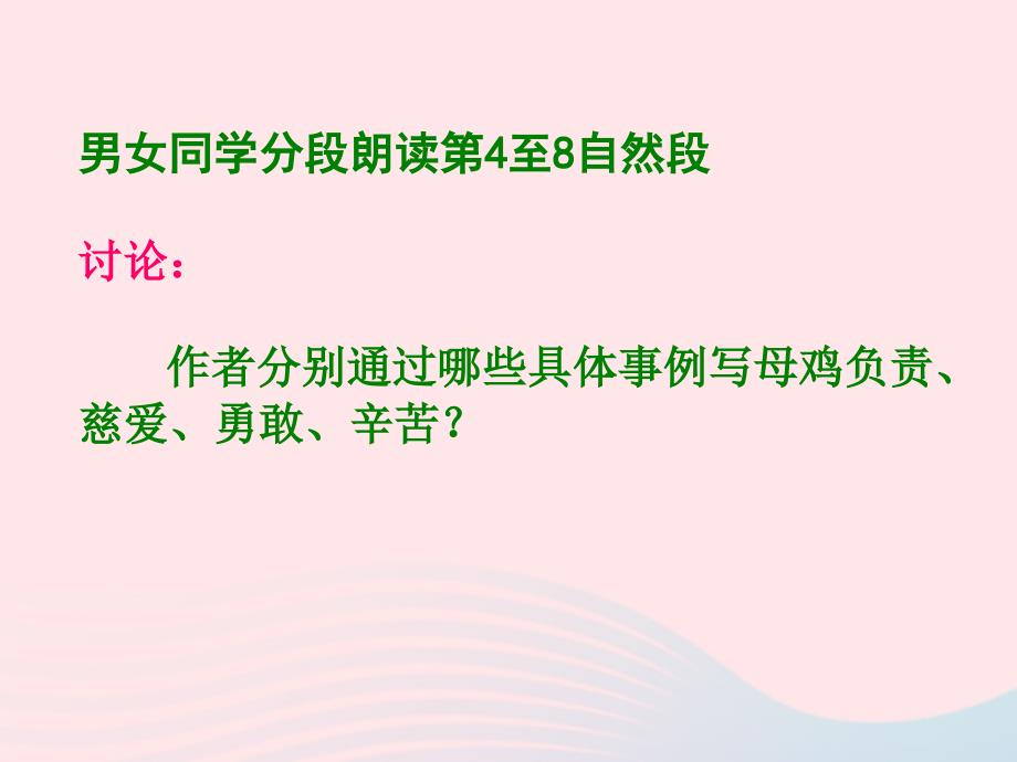 （赛课课件）新人教版四年级语文上册《母鸡》_第4页