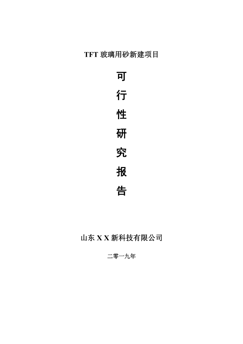 TFT玻璃用砂新建项目可行性研究报告-可修改备案申请_第1页