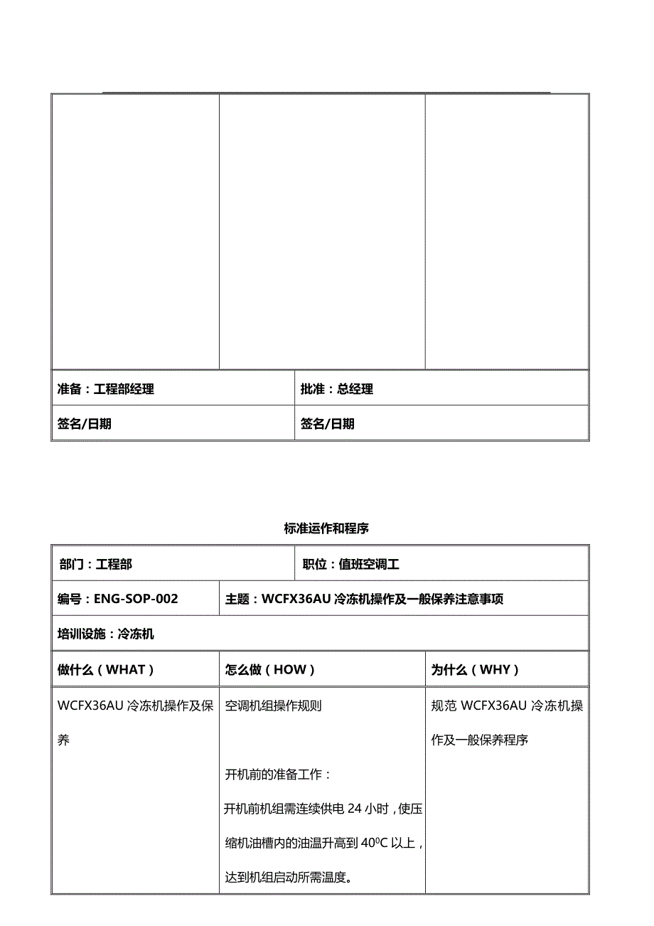 （建筑工程标准法规）SOP某知名酒店工程部标准运作和程序_第4页