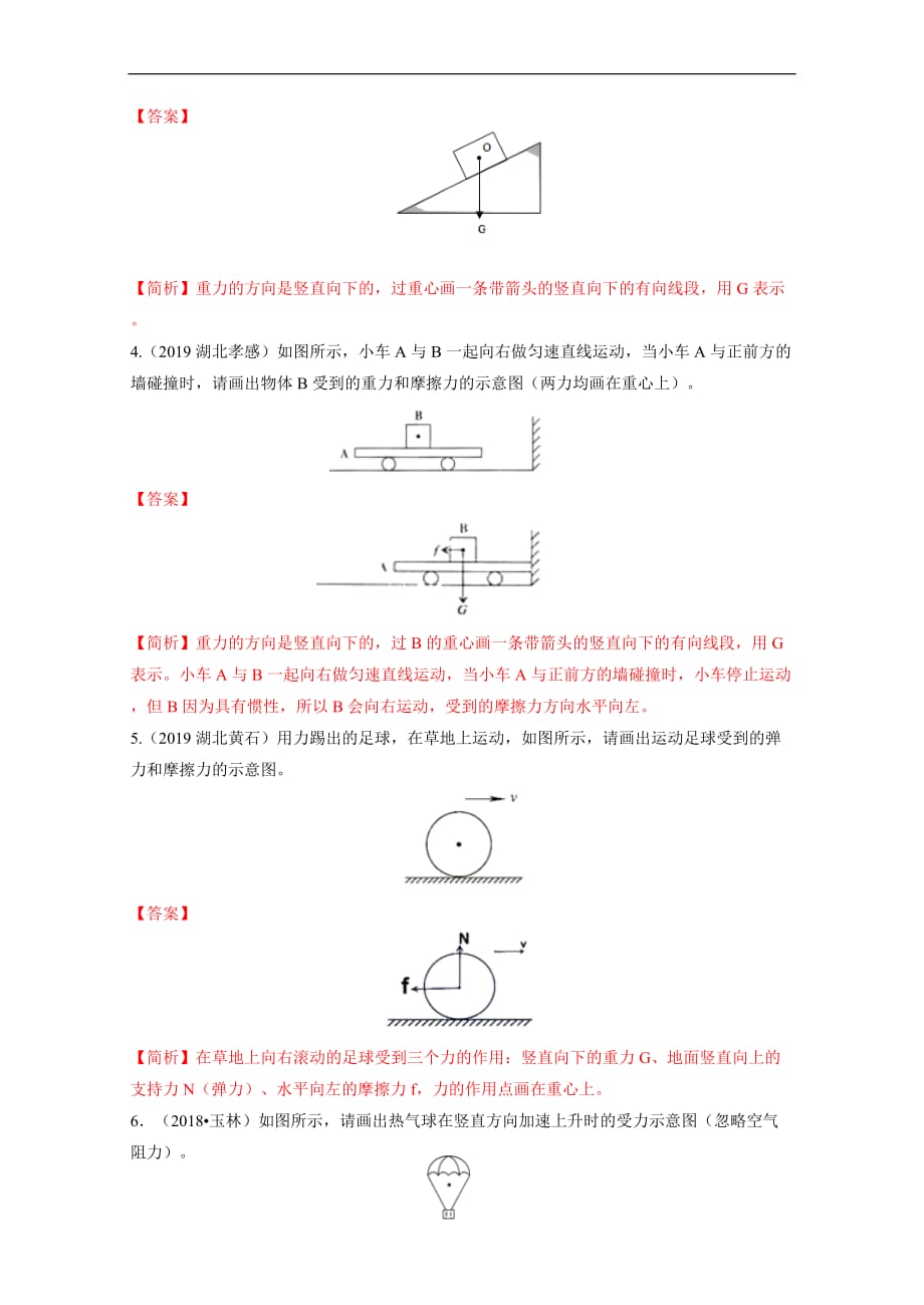 2020年中考物理重难点专练19 作图专题一 力学作图-热点题型（解析版）_第4页