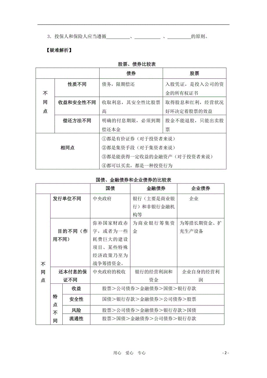 高中政治股票、债券和保险学案3必修1.doc_第2页