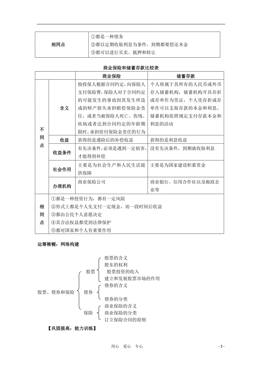 高中政治股票、债券和保险学案3必修1.doc_第3页