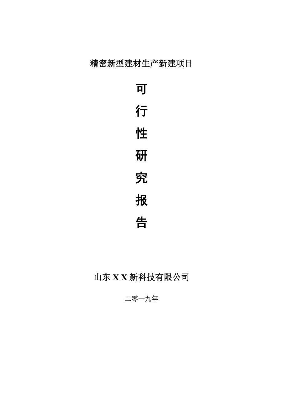 精密新型建材生产新建项目可行性研究报告-可修改备案申请_第1页