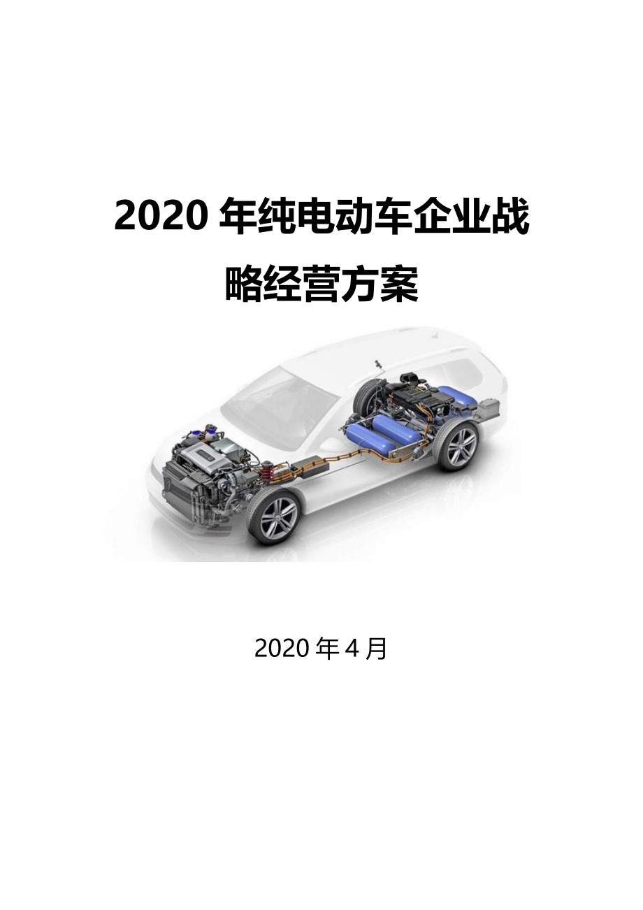 2020纯电动车企业战略经营方案_第1页