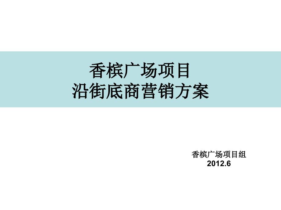 山东香槟广场商业项目沿街底商营销方案-房地产案例_第1页