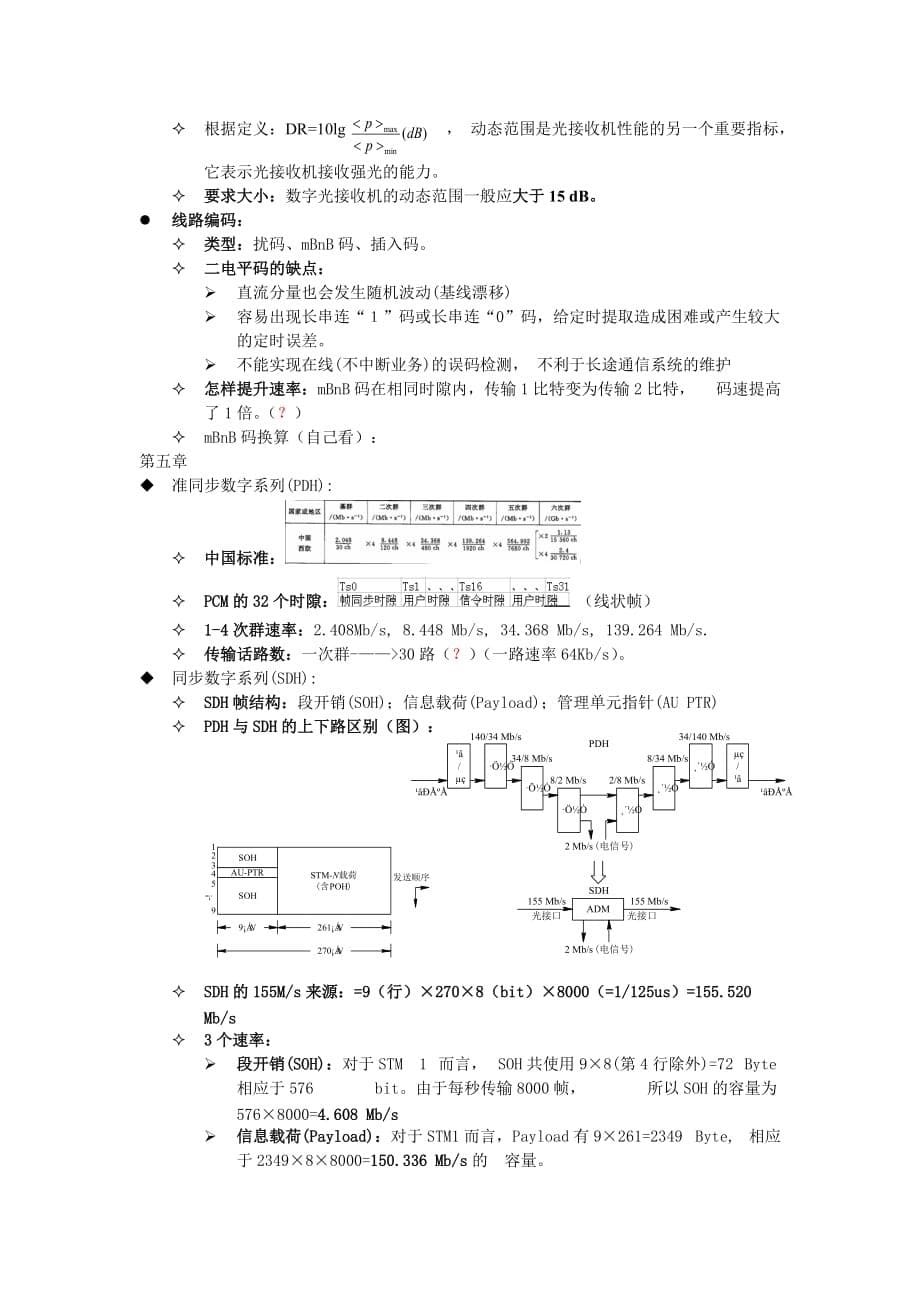 （通信企业管理）光纤通信总结西理工光信刘增基_第5页