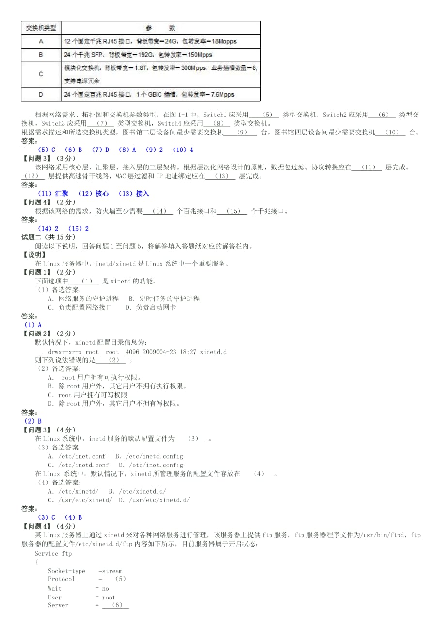 （建筑工程标准法规）年上半年网络工程师下午试卷标准答案与解析_第2页