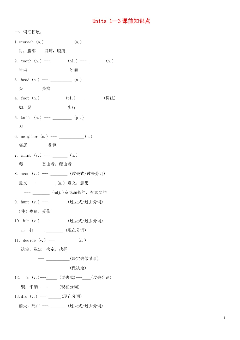 中考英语二轮复习八下Units1_3课前知识点人教新目标版_第1页