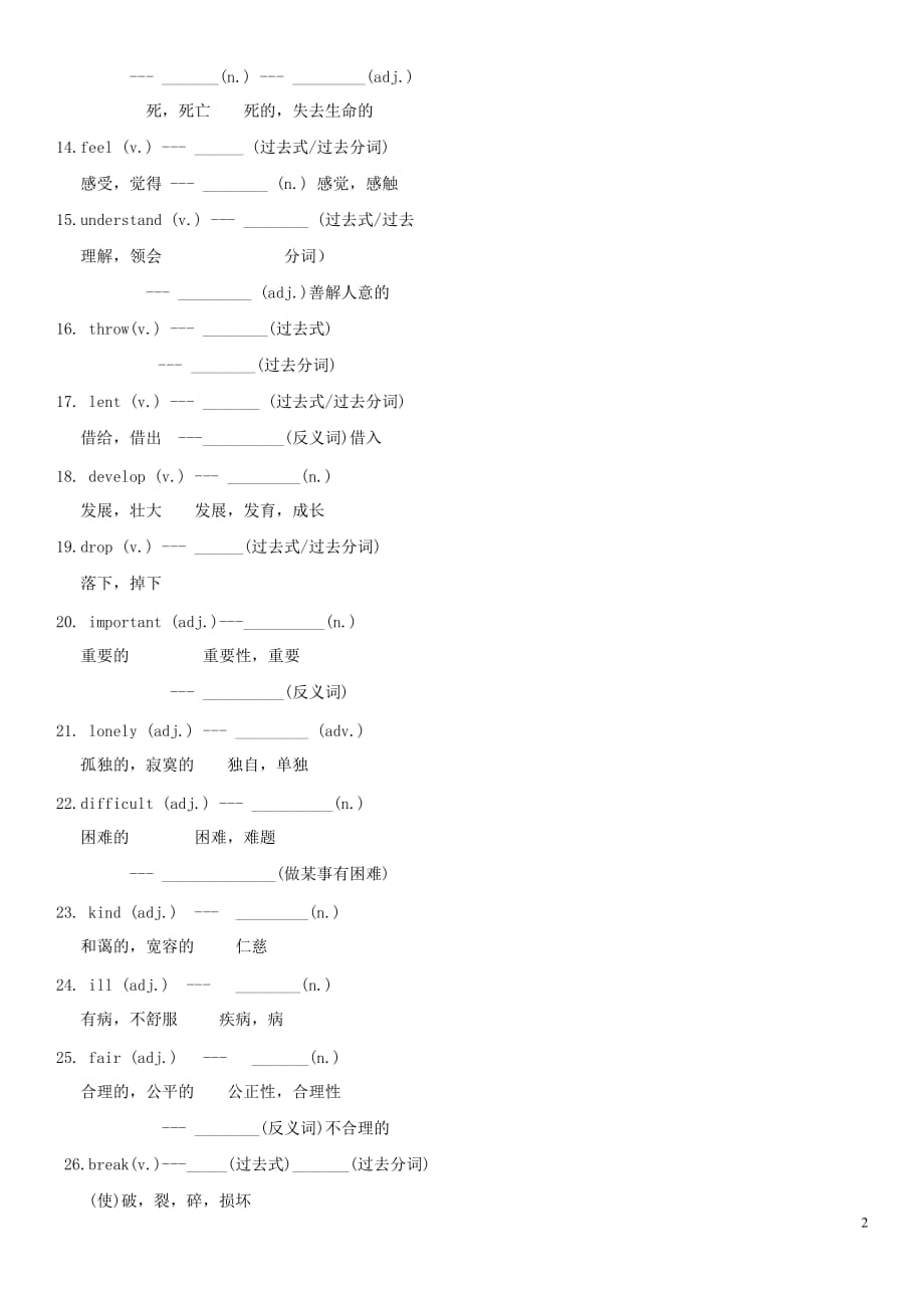 中考英语二轮复习八下Units1_3课前知识点人教新目标版_第2页