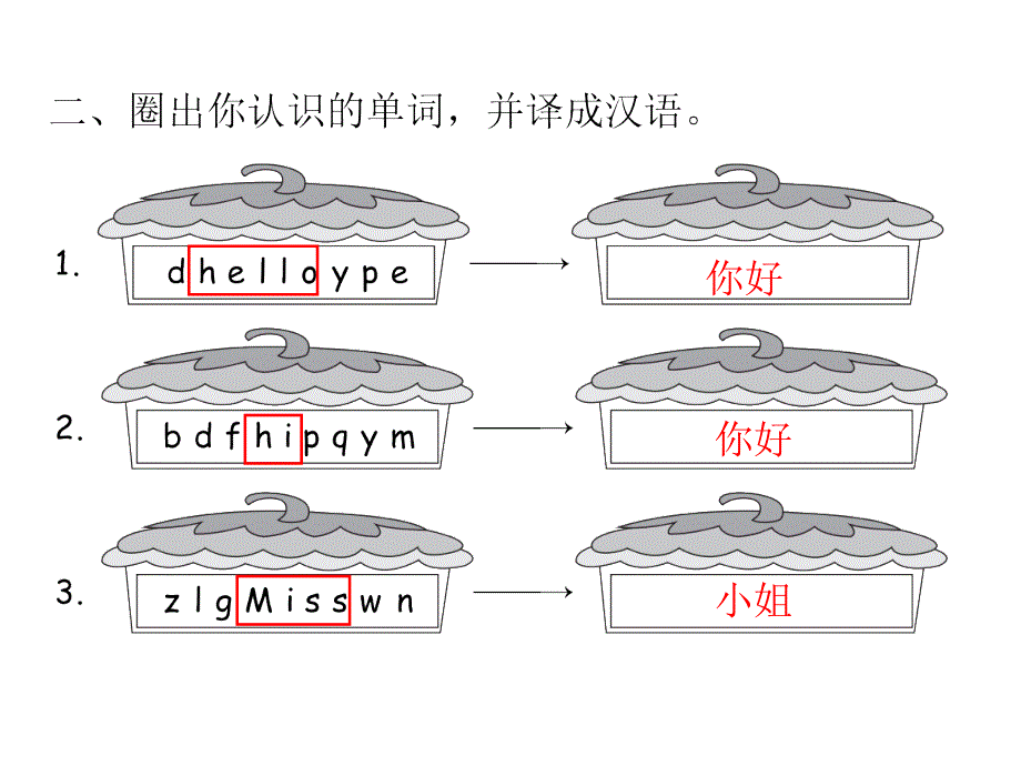 Unit 1　Part A　第1课时 （人教三上-作业课件）_第3页