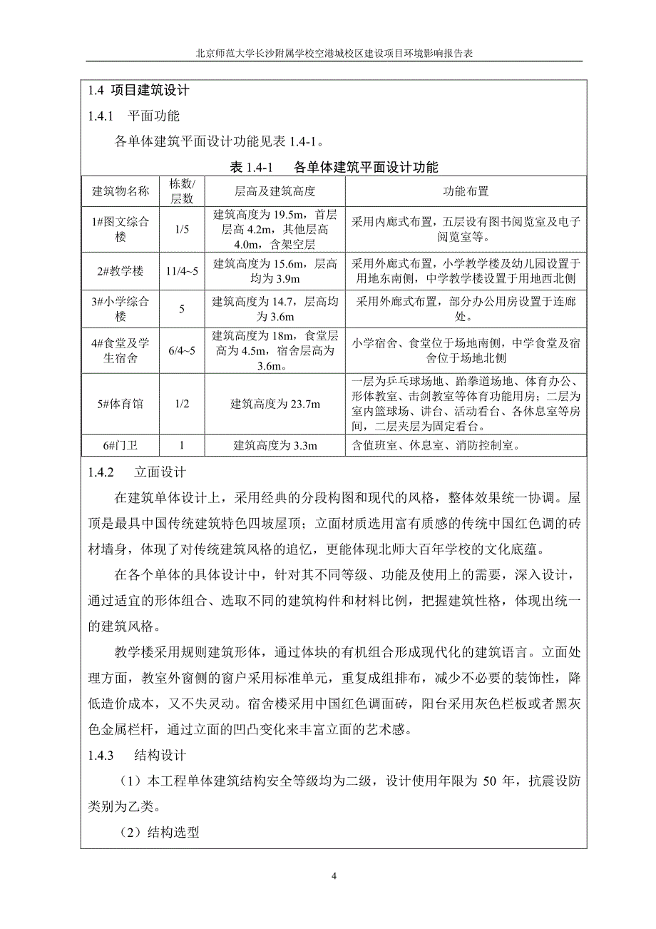 北京师范大学长沙附属学校空港城校区建设项目 环境影响报告表_第4页