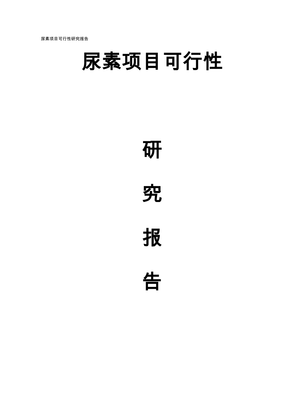 农业科技有限公司尿素项目实施建议书_第1页