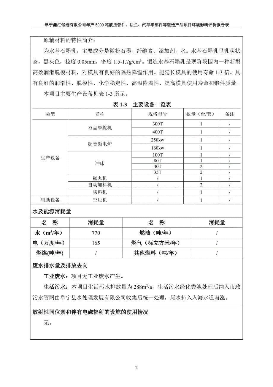 年产5000吨液压管件、法兰、汽车零部件等锻造产品项目环境影响报告表_第5页