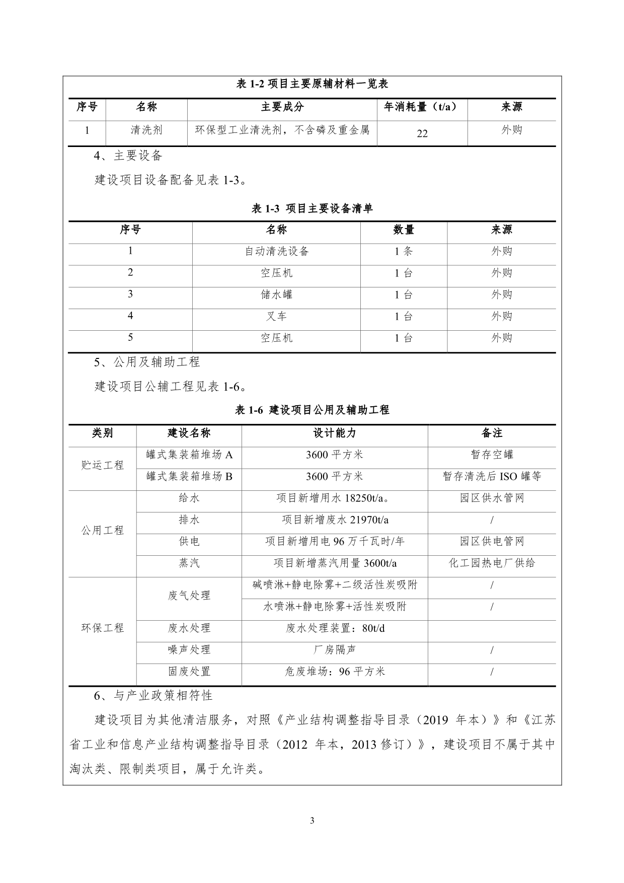 ISO 罐集装箱、罐车清洗项目环评报告表_第4页