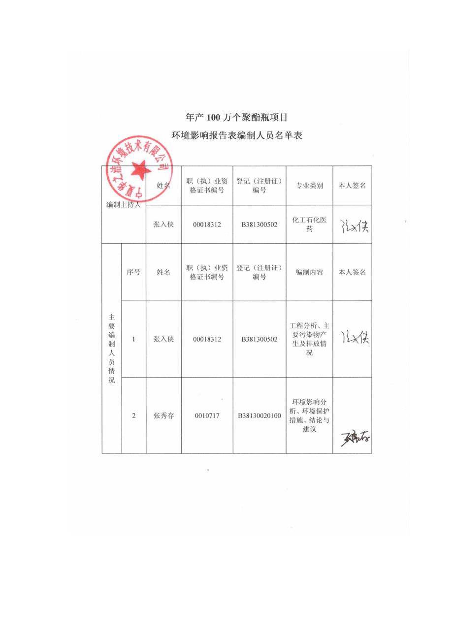 年产100万个聚酯瓶项目环评报告表_第3页