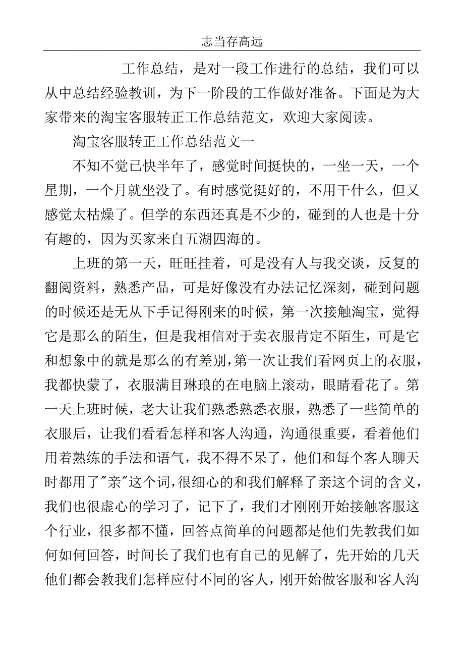 淘宝客服转正工作总结范文精选..doc_第2页