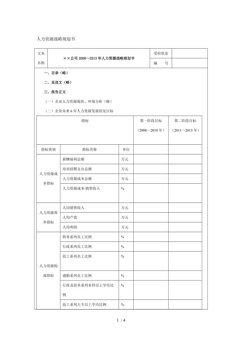 公司未来5年人力资源战略规划书_第1页