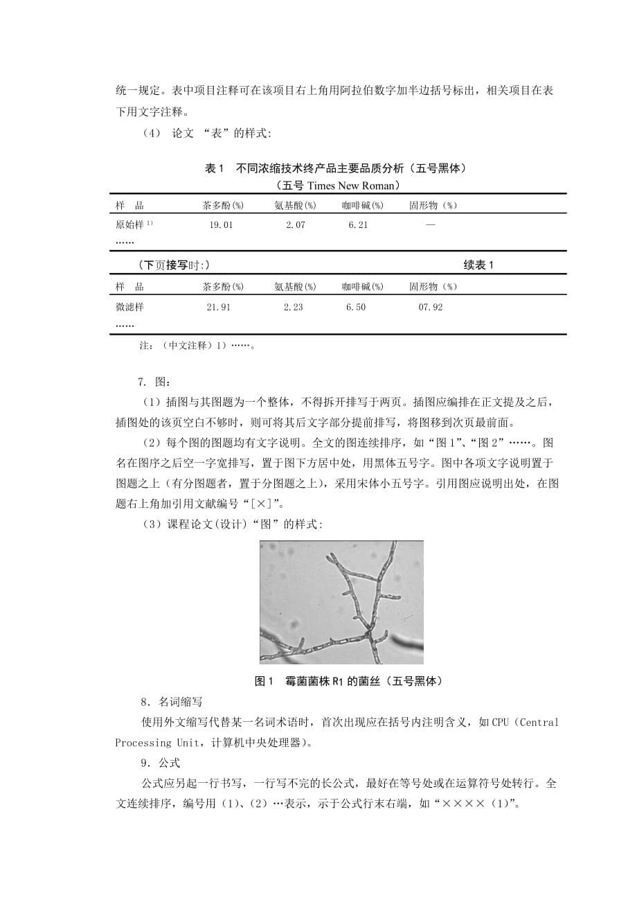 （农业畜牧行业）湖南农业大学课程论文格式_第5页