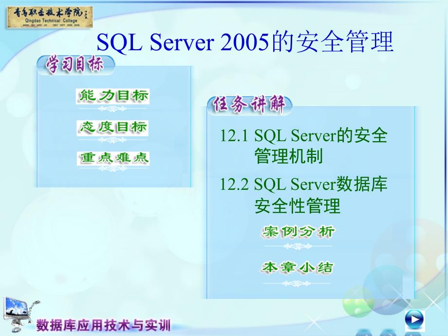 SQL Server 2005的安全管理 16P.ppt_第1页