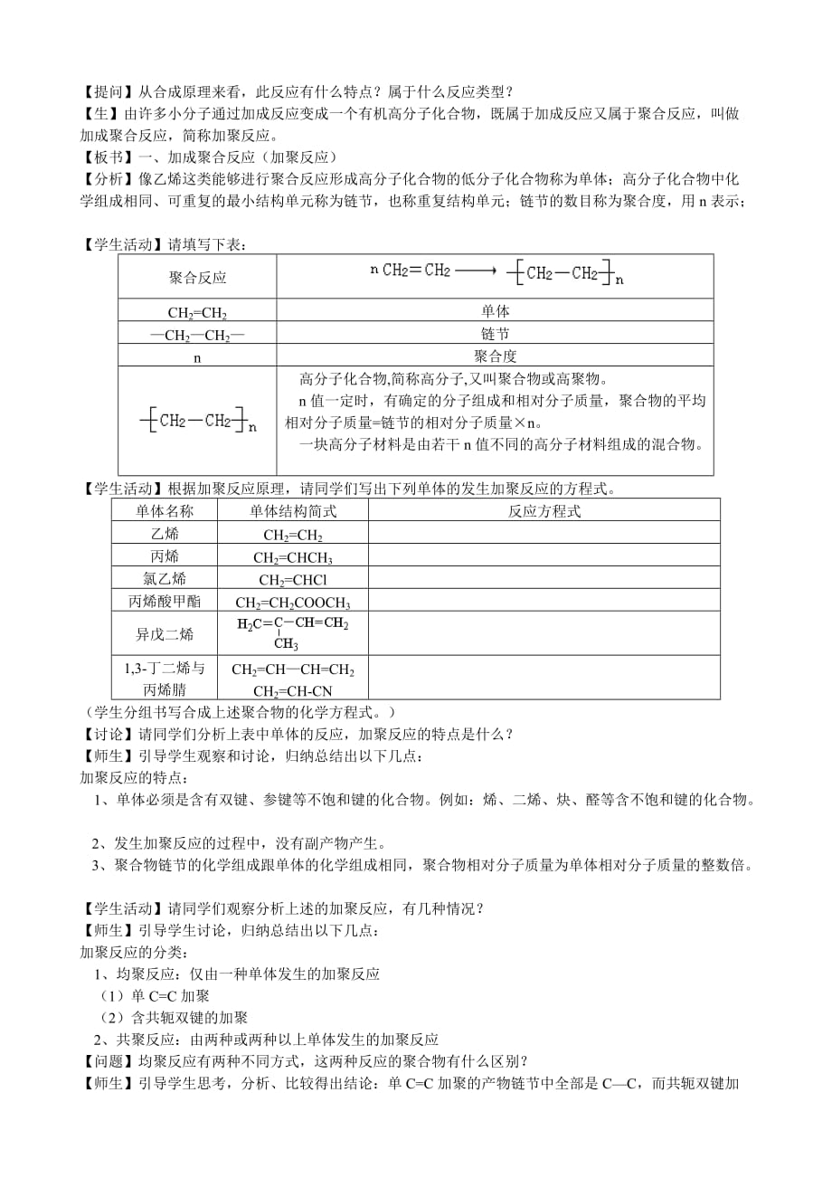 化学缩聚第一节 合成高分子化合物的基本方法_第2页