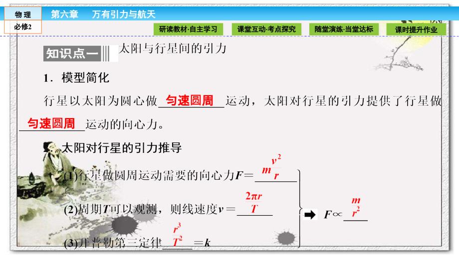 新人教 高中物理 必修2--第6章 万有引力与航天6.2-3_第4页