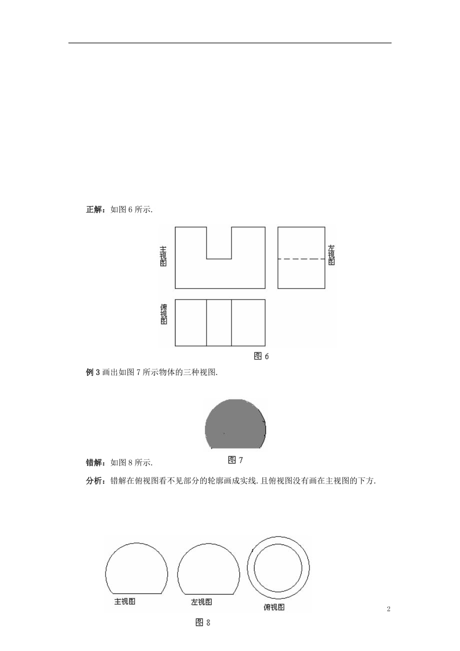 七级数学上册5.4主视图、左视图、俯视图画三视图应注意的事项素材新苏科.doc_第2页