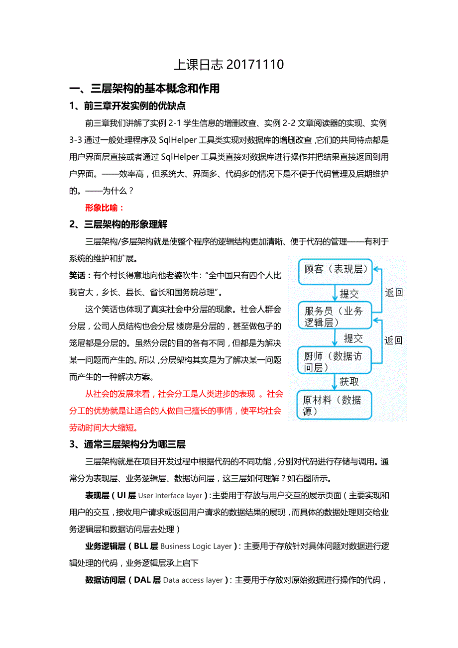 课程4上课日志1+三层架构+_第1页