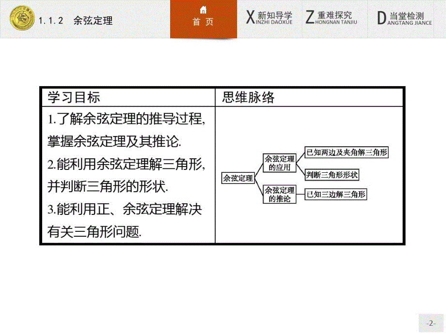 2020年最新高中数学人教A版必修5课件：1.1.2余弦定理._第2页