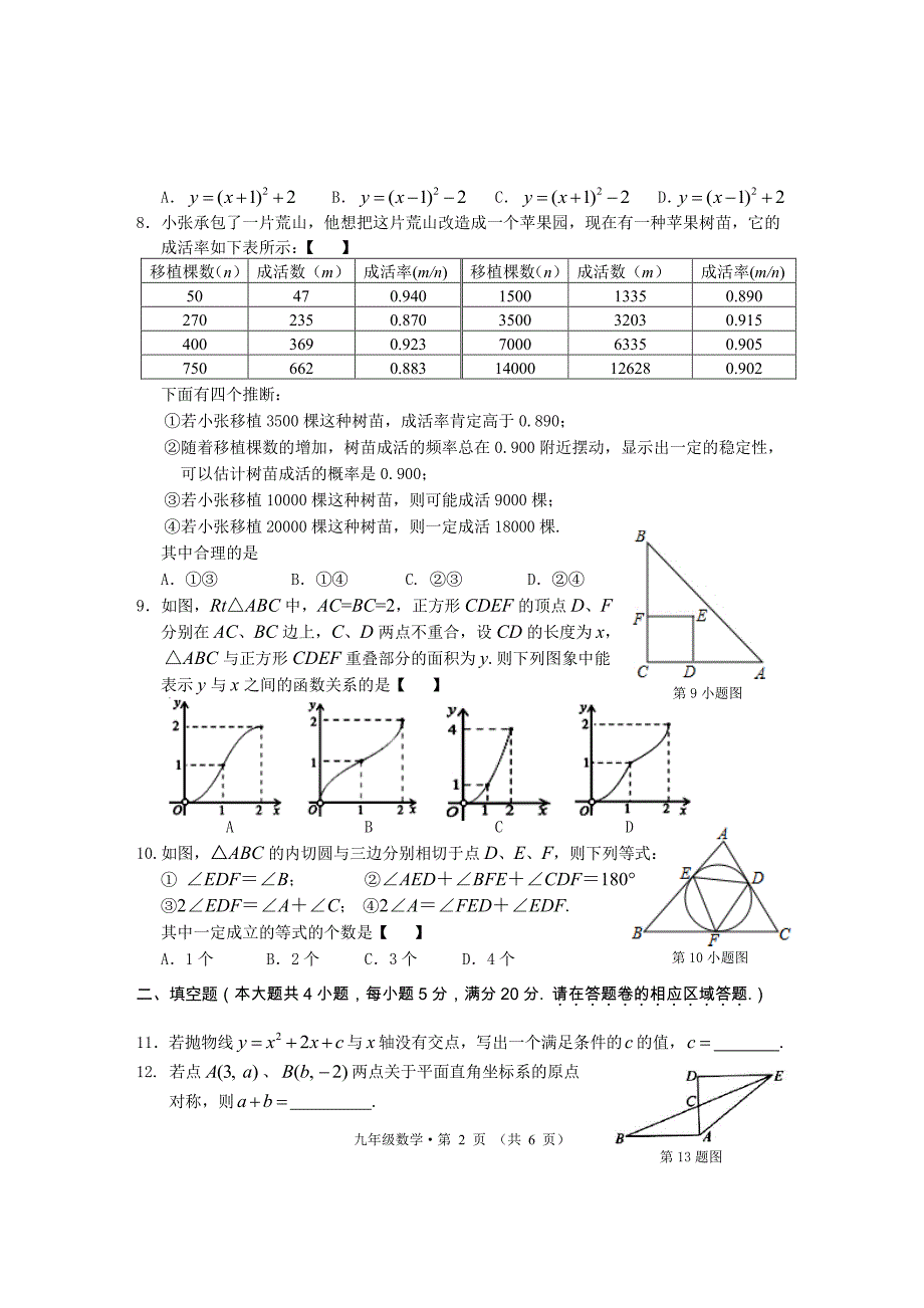 安徽黄山九级数学期末.pdf_第2页
