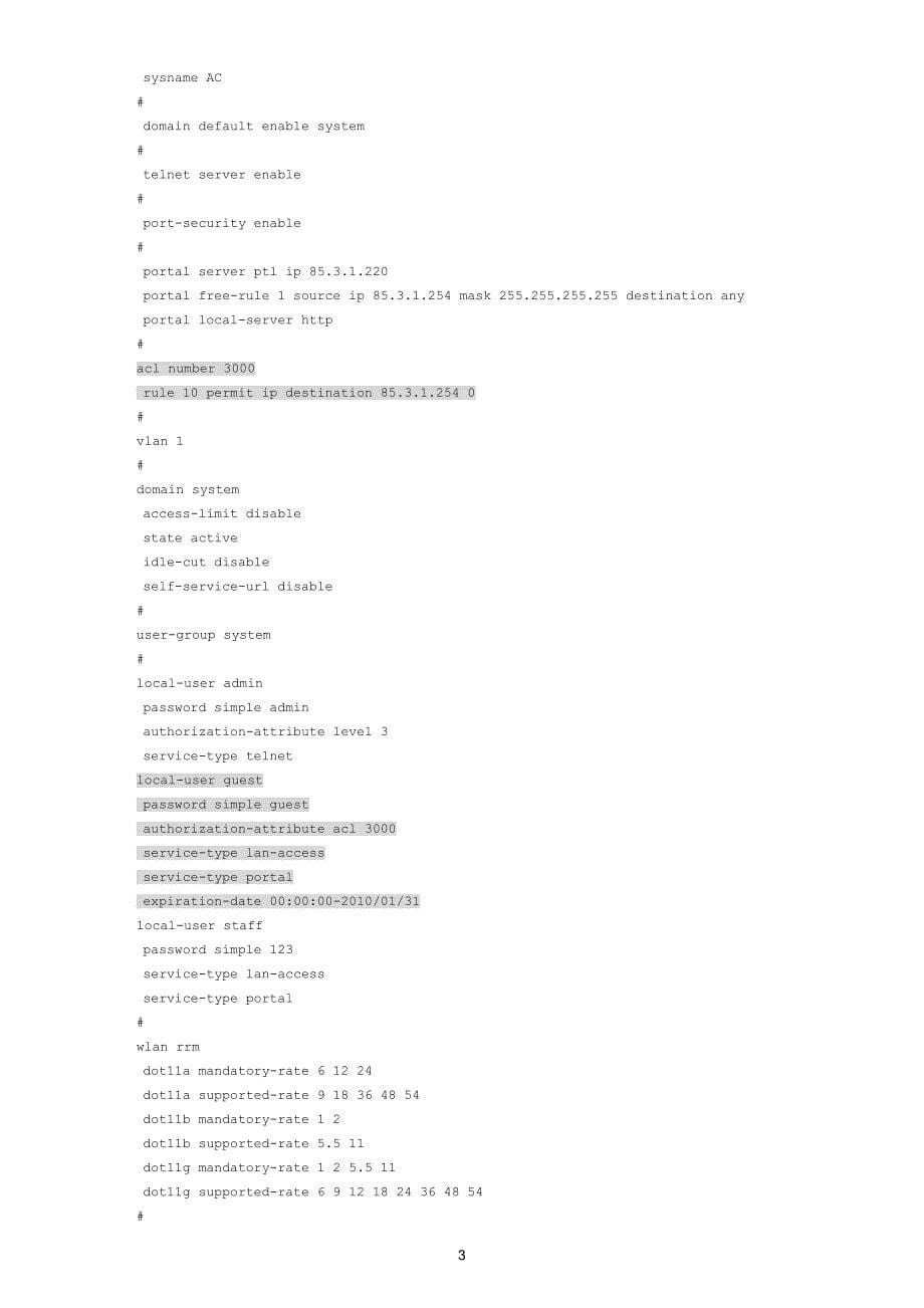 45-H3C WX系列来宾用户访问管理Portal典型配置举例_第5页