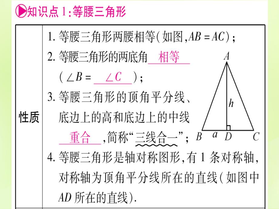 中考数学优化复习第4章三角形第3节等腰三角形与直角三角形实用1147.ppt_第4页