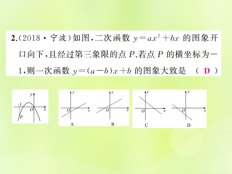 中考数学总复习第三章函数第13讲二次函数的图象及性质练本.ppt_第3页