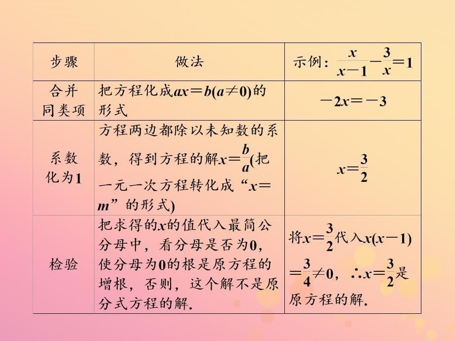 中考数学新突破复习第一部分教材同步复习第二章方程组与不等式组2.3分式方程02213106.ppt_第5页