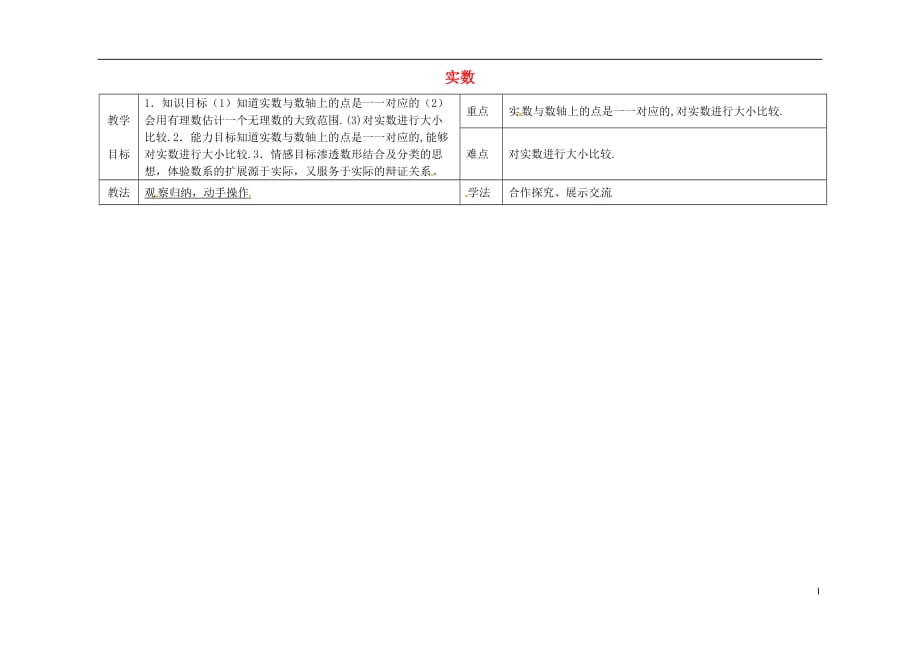 河北滦第三中学八级数学上册14.3实数教案2新冀教.doc_第1页