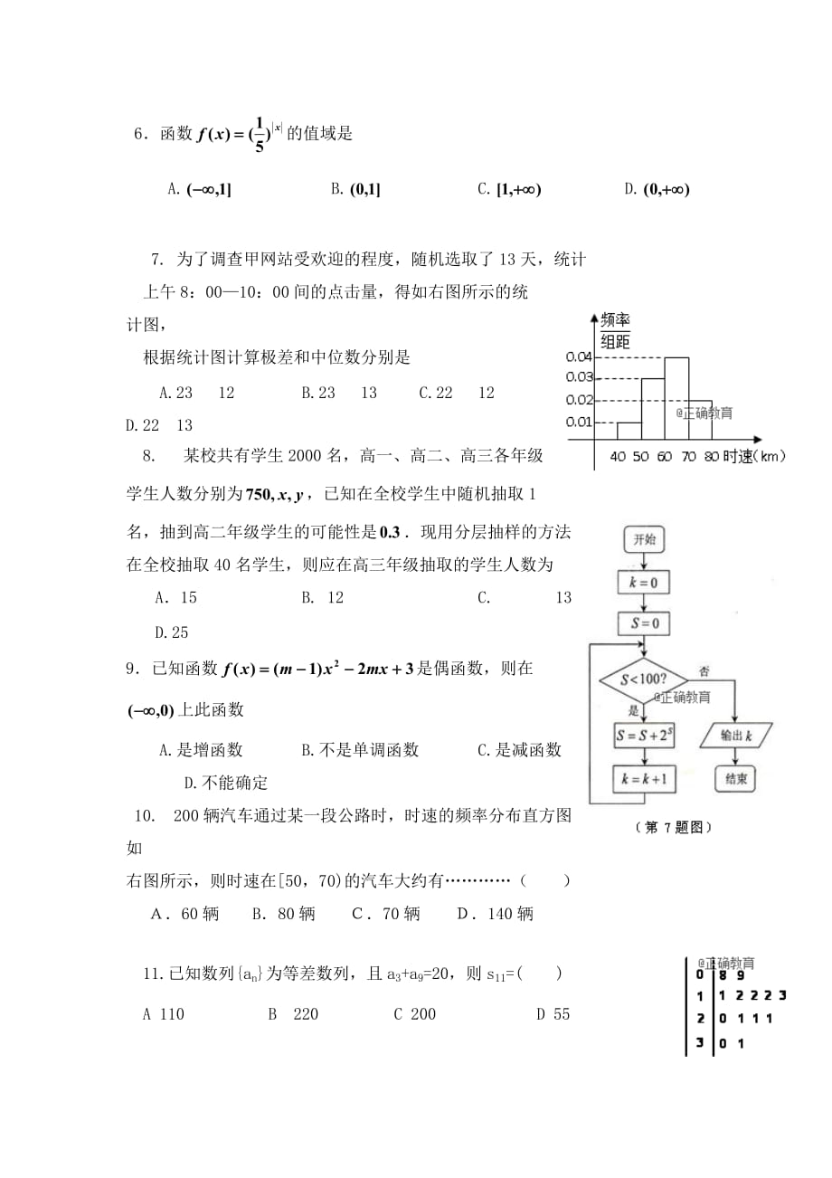 河北省石家庄市行唐县三中、正定县三中、正定县七中2020学年高二数学9月联考试题_第2页