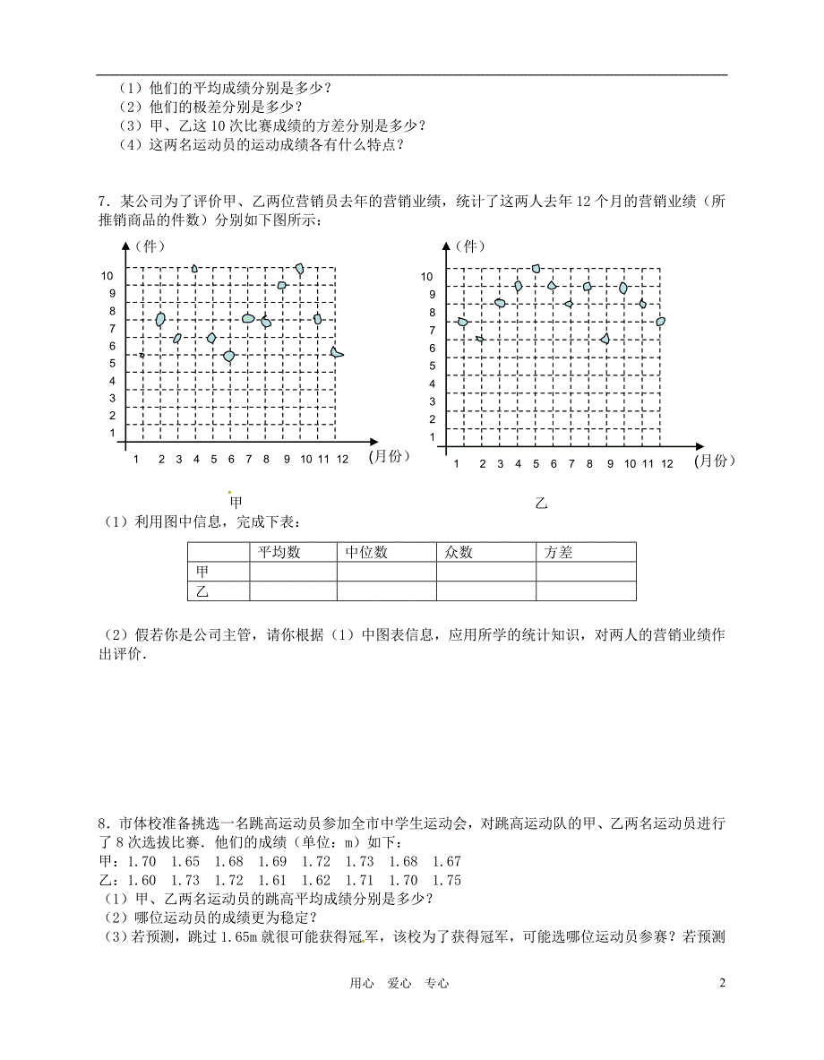 江苏锡蠡园中学九级数学上册极差、方差、标准差复习题 苏科.doc_第2页