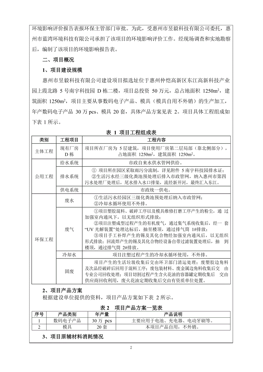 昱毅科技有限公司数码电子产品、模具的生产加工建设项目环评报告表_第4页