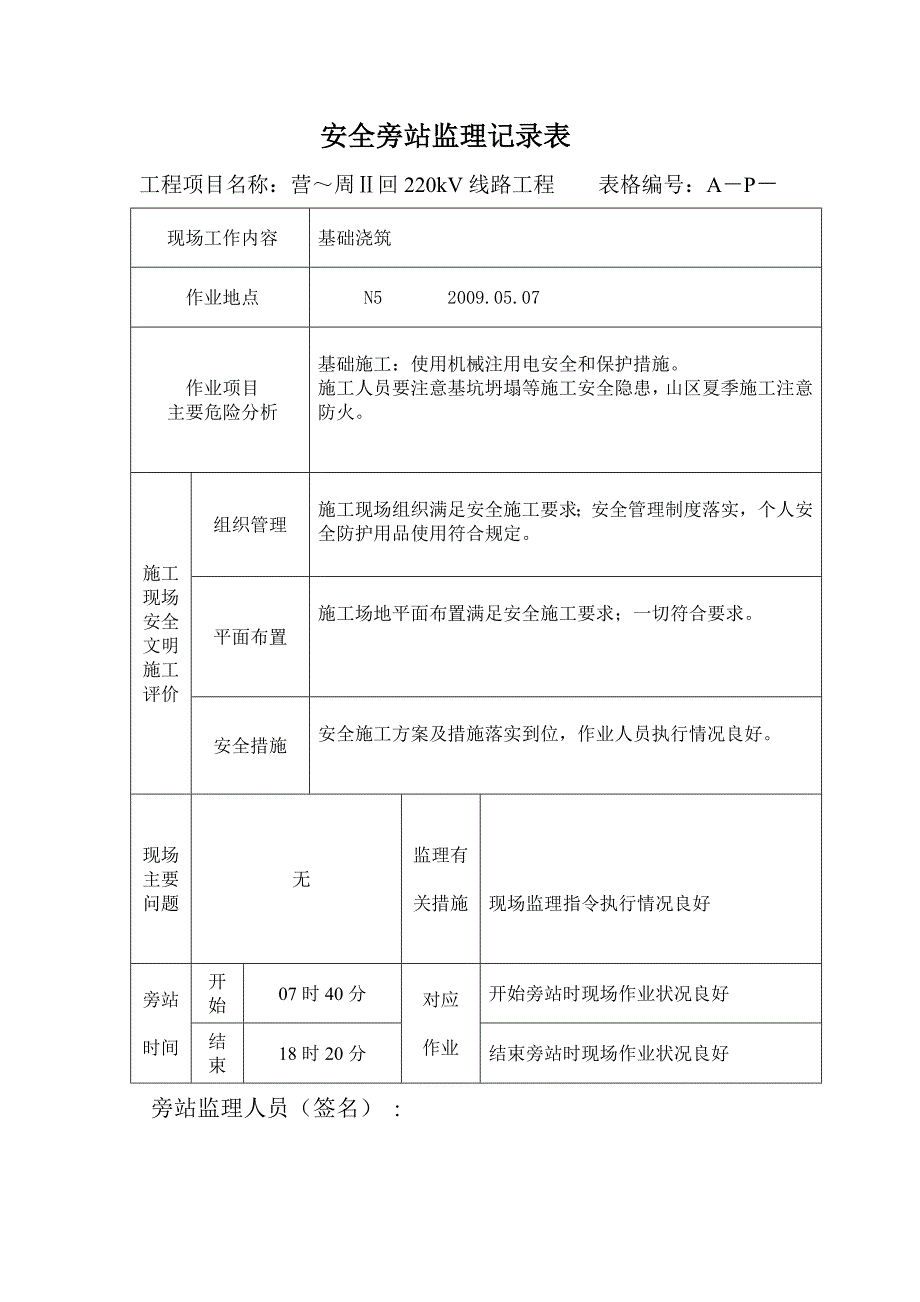 2020年安全旁站监理记录表精品_第4页