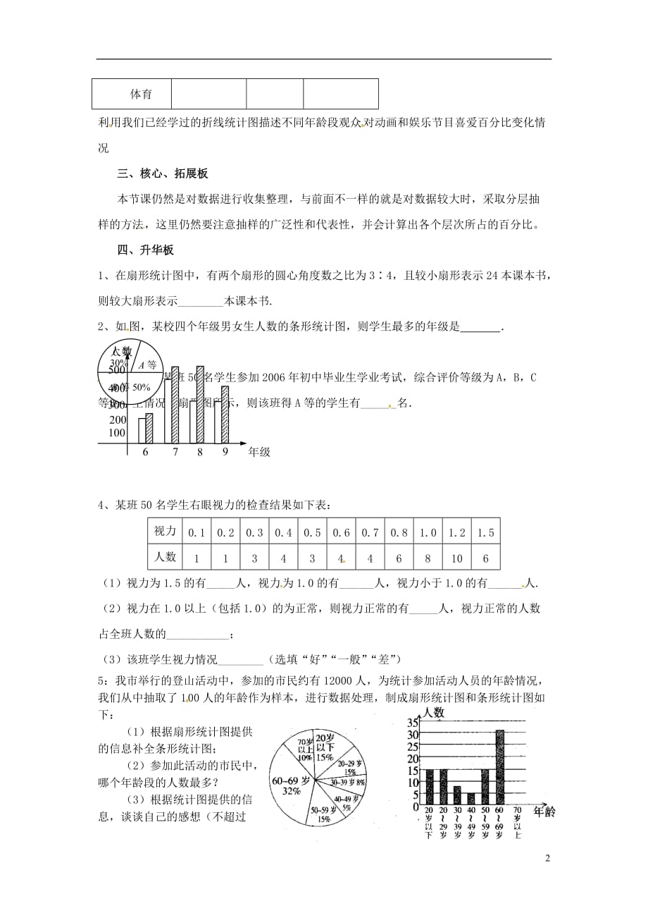 辽宁抚顺第二十六中学七级数学下册 10.1 统计调查第三课时 分层抽样调查教学案 新.doc_第2页