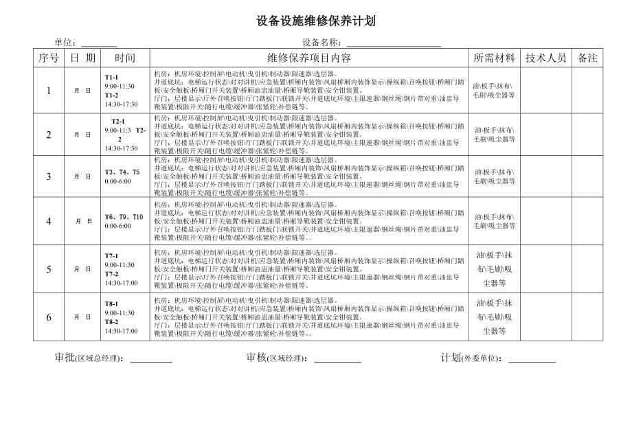 设备设施维修保养计划_第1页