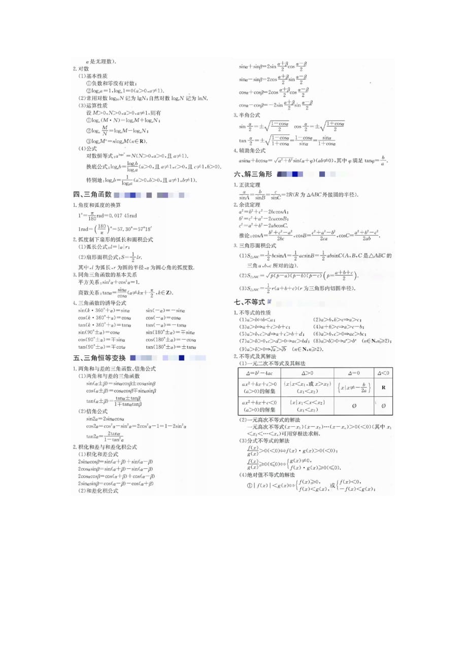 文理通用丨高中数学必背公式精编-WPS Office_第3页