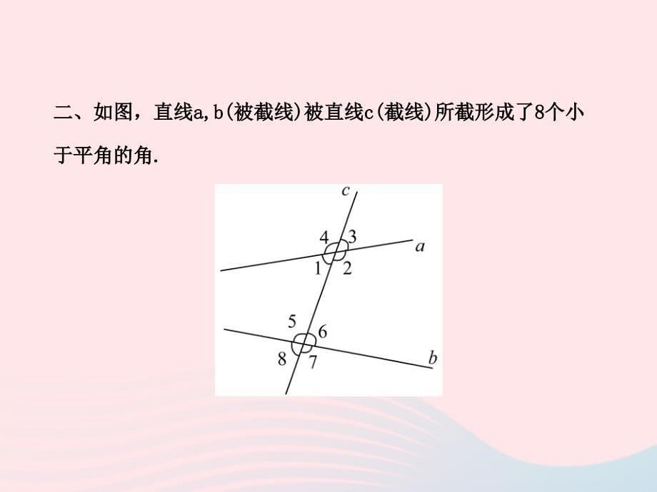 七级数学下册第4章相交线与平行线4.1平面上两条直线的位置关系4.1.2相交直线所成的角习题新湘教2021298.ppt_第5页