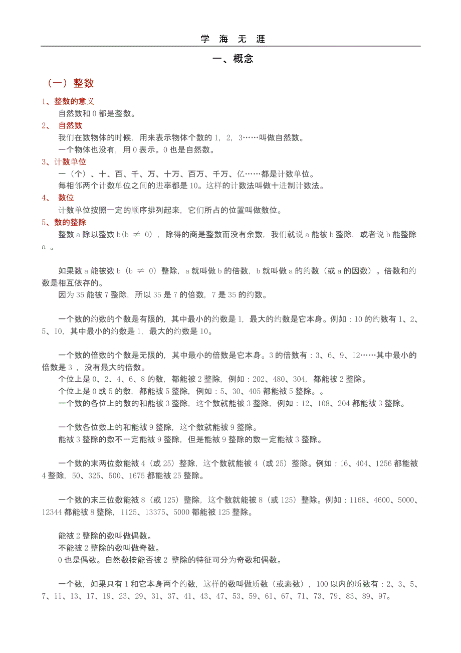 小升初数学知识点(二)_第1页