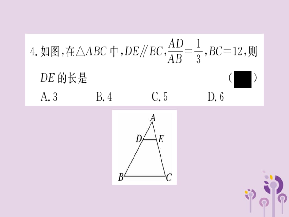 通用春九级数学下册专项训练四图形的相似习题讲评新北师大03231119.ppt_第4页