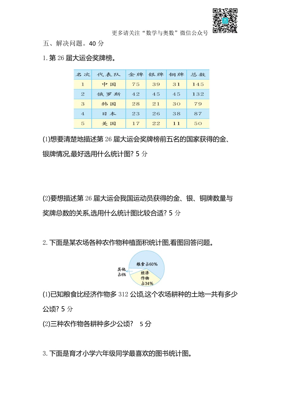 苏教数学6年级下册第1单元测试及答案3_第3页