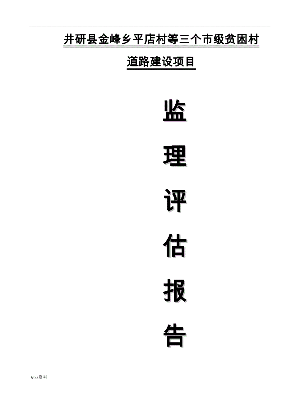 某某某道路监理评价实施报告_第1页