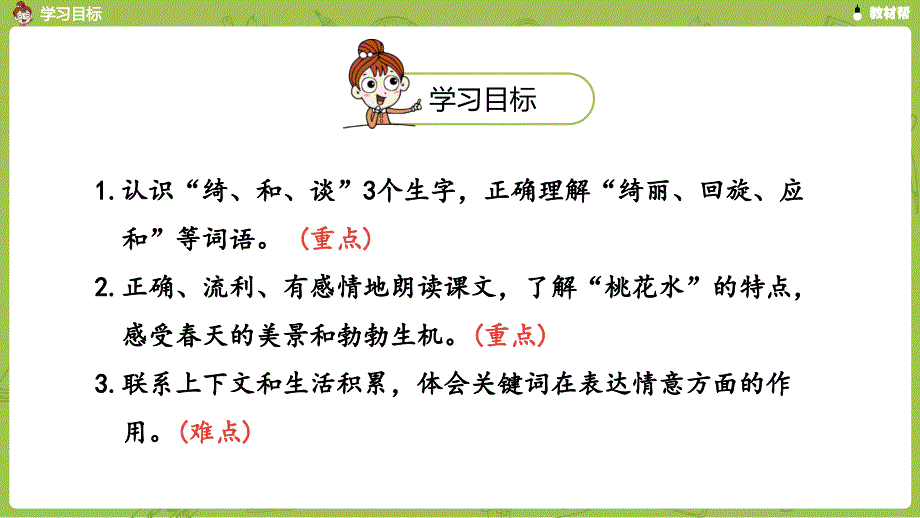 部编版四年级下册语文优秀课件第1单元第4课《三月桃花水》_第2页